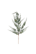 Faux Glitter Berry Cedar Spray 35" Gold Green