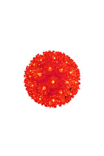 Sphere Battery Operated 50 LED Lights 6" Red