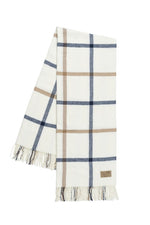 Lands Downunder Tattersall Throw Navy/Carmel Plaid