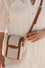 Louenhide Yoko Canvas Phone Bag Tan Natural