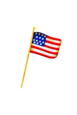 Round Top Mini American Flag 12"
