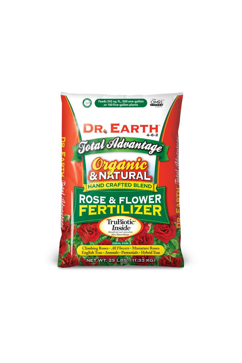 natural fertilizer for rose plant Dr. Earth Rose & Flower 4-6-2 Fertilizer 25 lb – Chalet