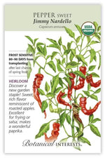 Botanical Interests Jimmy Nardello Sweet Pepper Organic Seeds