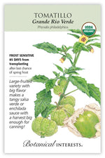 Botanical Interests Grande Rio Verde Tomatillo Organic Seeds