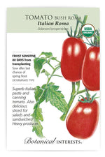 Botanical Interests Italian Roma Bush Tomato Seeds