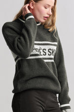 CozyChic Cotton Apres Pullover Dark Moss Cream 03