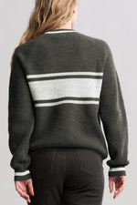 CozyChic Cotton Apres Pullover Dark Moss Cream 00