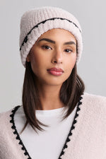 CozyChic Ribbed Blanket Stitch Beanie Stone