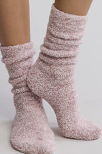 CozyChic Heathered Socks S/M Teaberry