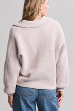 CozyChic Dolman Sleeve Collared Pullover Extra Large Stone