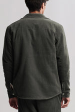 Barefoot Dreams MC Mens Corduroy Shirt Jacket Medium Dark Moss