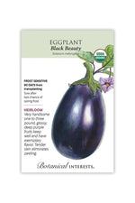 Botanical Interests Black Beauty Eggplant Organic Seeds