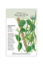 Botanical Interests Blue Lake FM-1K Pole Bean Organic Seeds
