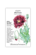 Botanical Interests Black Swan Poppy Seeds