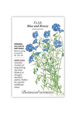 Botanical Interests Blue and Breezy Flax Seeds