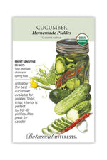 Botanical Interests Homemade Pickles Cucumber Organic Seeds