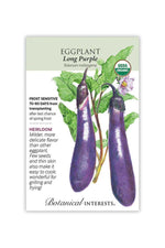 Botanical Interests Long Purple Eggplant Organic Seeds
