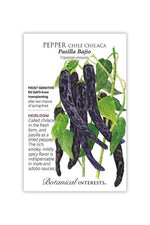 Botanical Interests Pasilla Bajio Chilaca Chile Pepper Seeds