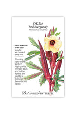 Botanical Interests Red Burgundy Okra Seeds