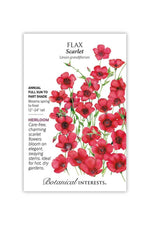 Botanical Interests Scarlet Flax Heirloom Seeds