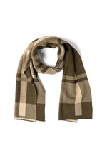 Britt's Knits Gentleman's Plaid Knit Scarf Green