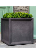 Campania Sandhurst Square Planter 15.25" Lead Lite