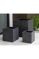 Campania Farnley Planter Square 24" Charcoal Lite