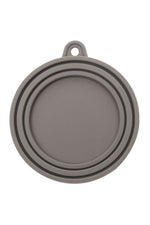 Messy Mutts Silicone Pet Food Can Cover Warm Grey