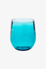 Caspari Acrylic Tumbler Glass 12 oz Turquoise