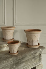 Fleur Pot with Saucer 4.7" RAW Rosa