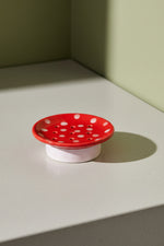 Swedish Dream Mushroom Soap Dish Red