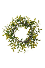 Faux Boxwood Candle Ring 4.5" Green