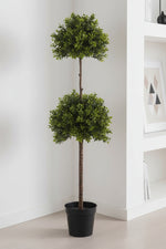 Faux Boxwood in Pot 39" Green
