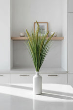 Faux Grass Bush 31" Two Tone Green