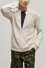 Barefoot Dreams Men's Sunbleach Zip Up Cardigan XL Sand Dune