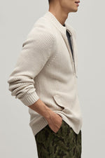 Barefoot Dreams Men's Sunbleach Zip Up Cardigan Large Sand Dune