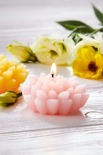Blossom Flower Candle Coral