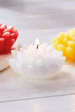 Blossom Flower Candle White