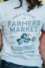 Blueberry Farmers Market Tee Large Chambray