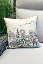 Chicago Skyline Embroidered Artistry Day Pillow