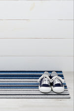 Chilewich Horizon Stripe Shag Door Mat 18"x28" Desert