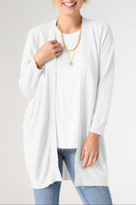Lightweight Heavenly Luxe 3/4 Sleeve Cardigan L/XL Bright White