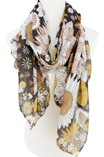 Daisy Scarf Brown/Multi
