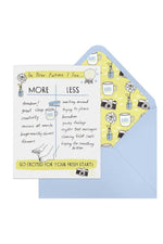 Em & Friends Julia Rothman Fresh Start More/Less Card