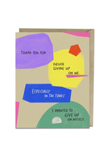 Em & Friends Never Giving Up Card