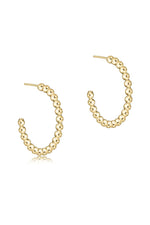enewton Beaded Classic 1.25" Post Hoop Earrings 4mm Gold