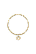 enewton Classic Gold 3mm Bead Bracelet Love Gold Disc