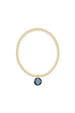 enewton Classic Gold 3mm Bracelet with Reflection Charm 09