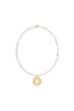 enewton Classic Pearl 3mm Bracelet Blessed Gold Disc