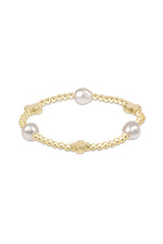 enewton Signature Cross Gold & Admire Pearl 3mm Gold Bracelet